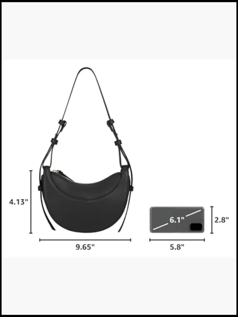 Faux Leather Saddle Bag Crescent Crossbody Hobo Handbag Shoulder Purse
